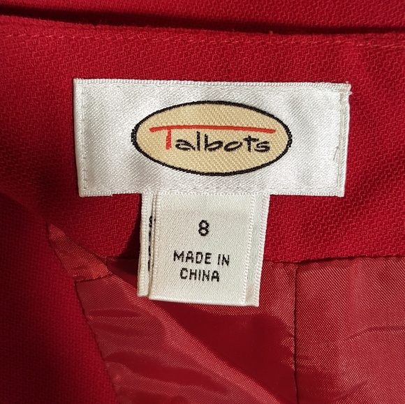 Talbots Red Wool Pencil Skirt - Picture 5 of 7